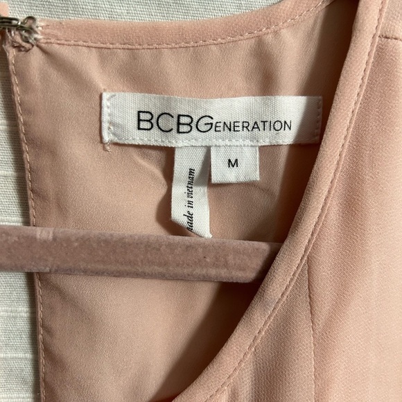 BCBGeneration Womens Pink Ruffled Evening Dress Size M - Picture 6 of 8